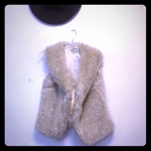 Faux Fur Ivory Vest